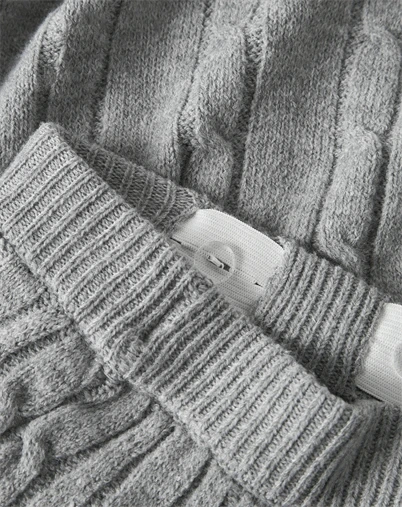 Name It - NKFNessa Knit Nederdel - Grey Melange